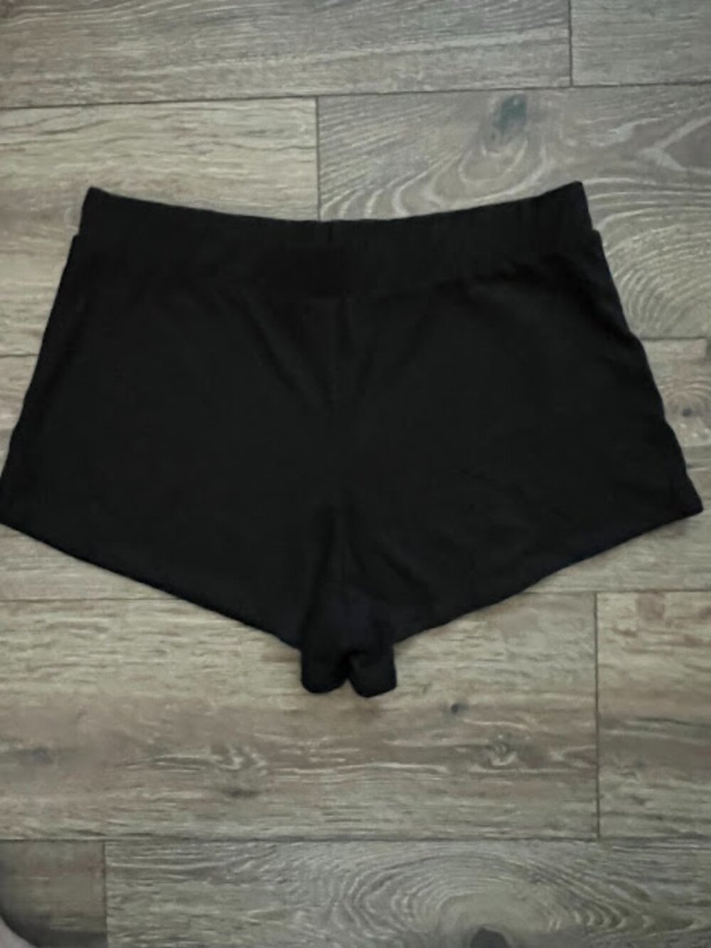 Stars Above Black Solid Knit Elastic Waist Sleep Shorts Size Medium
